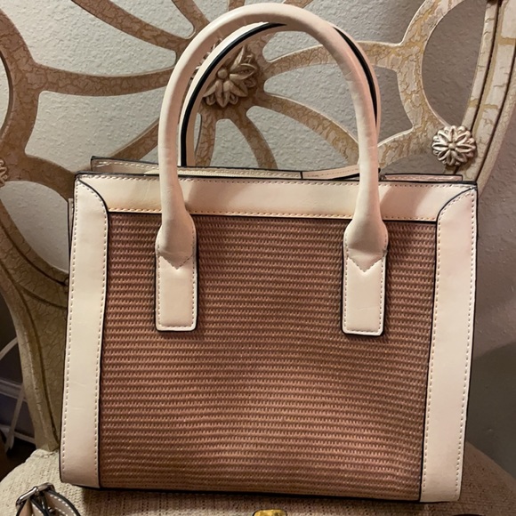 Purse Handbag Natural Ivory Tan Butterflies Summer - Picture 8 of 15